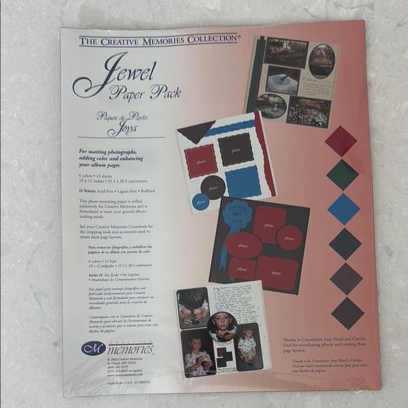 Creative Memories 10X12 Jewel Paper Pack - Picture 1 of 3